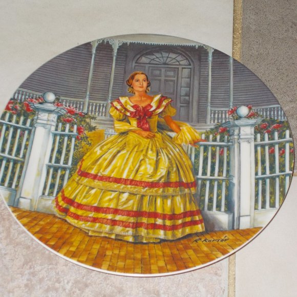 Vintage "Melanie" Gone With The Wind plate, Numbered 11729 - Picture 1 of 5